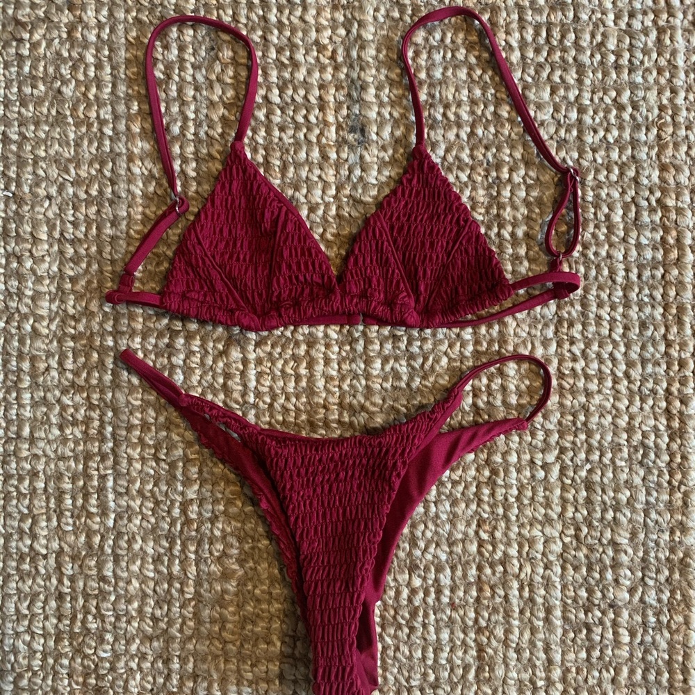 Maroon bikini